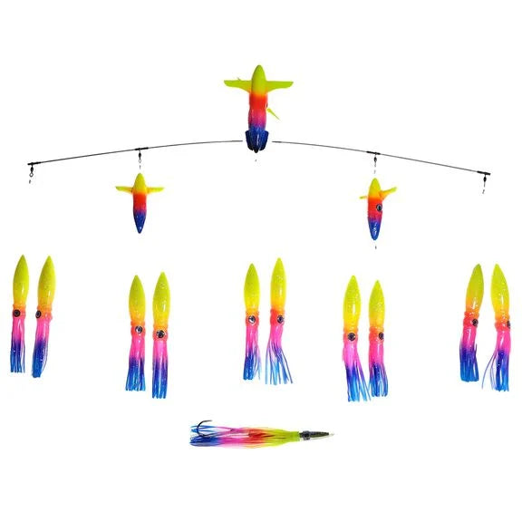 Chatter Lures 36" Wingman Side Tracker with 9" Shell Squid