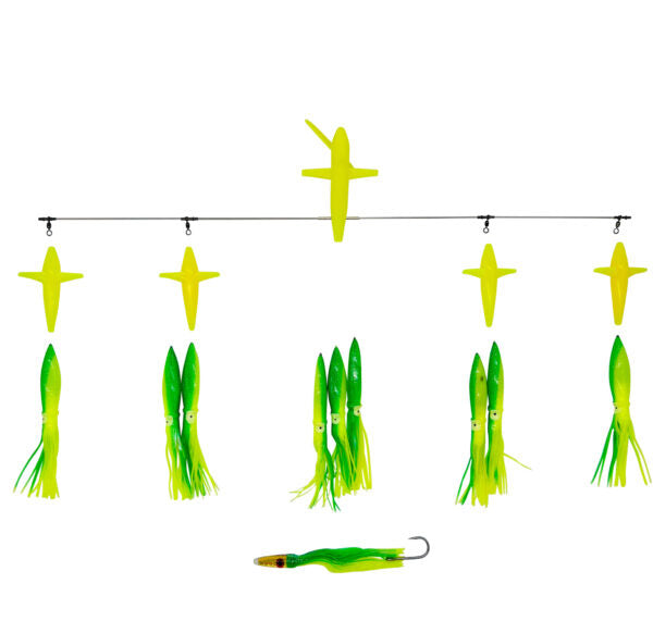 Chatter Lures 36" Side Tracker with 9" Floating Bulb Squid