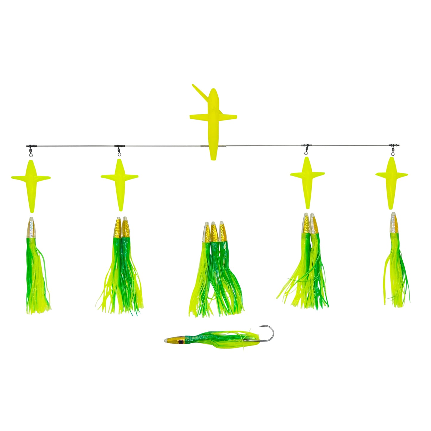 Chatter Lures 36" Side Tracker with 9" Machine Lures