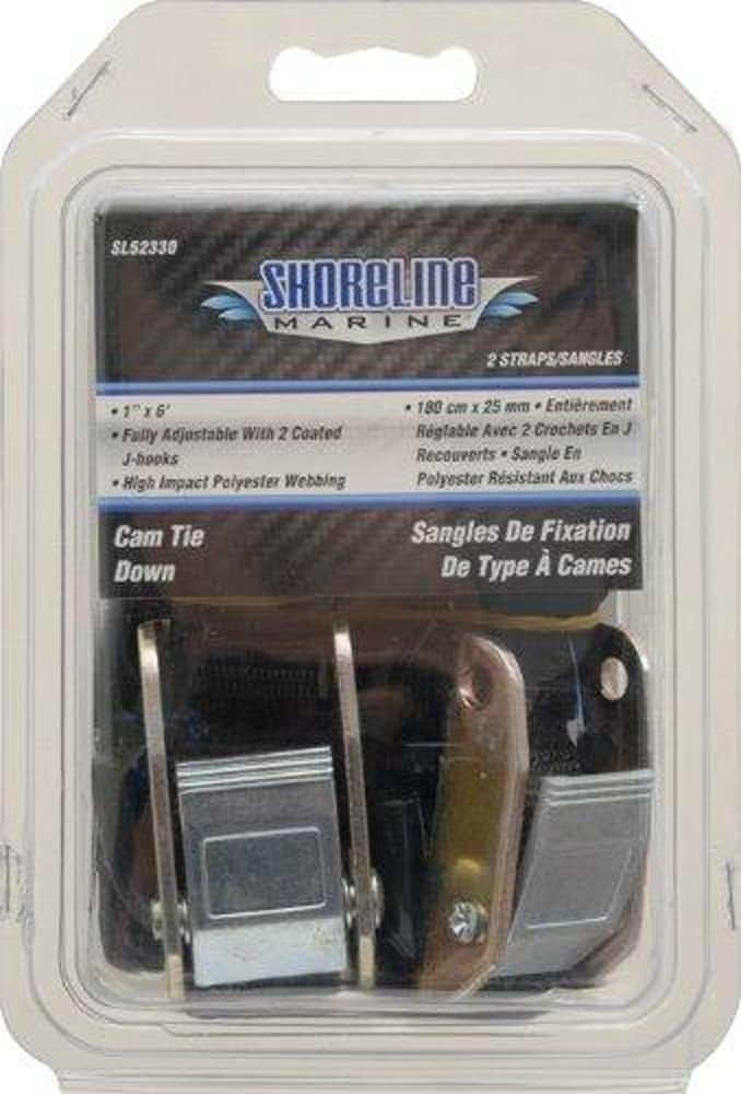 Shoreline Marine Trailer Cam Tie Down Straps 1 in x 6 ft
