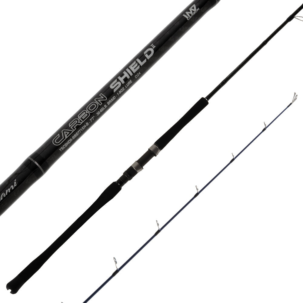 Tsunami Carbon Shield Big Bait Boat Spinning Rod – Capitol Fishing Tackle Company Tsunami Carbon Shield Big Bait Boat Spinning Rod – Capitol Fishing Tackle Company