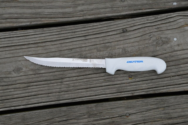 Dexter Outdoors® SG142-8TEEG 8 inch SOFGRIP® Tiger Edge Scalloped Knife with Edge Guard