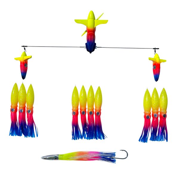 Chatter Lures 24" Wingman Side Tracker with 9" Floating Shell Squid