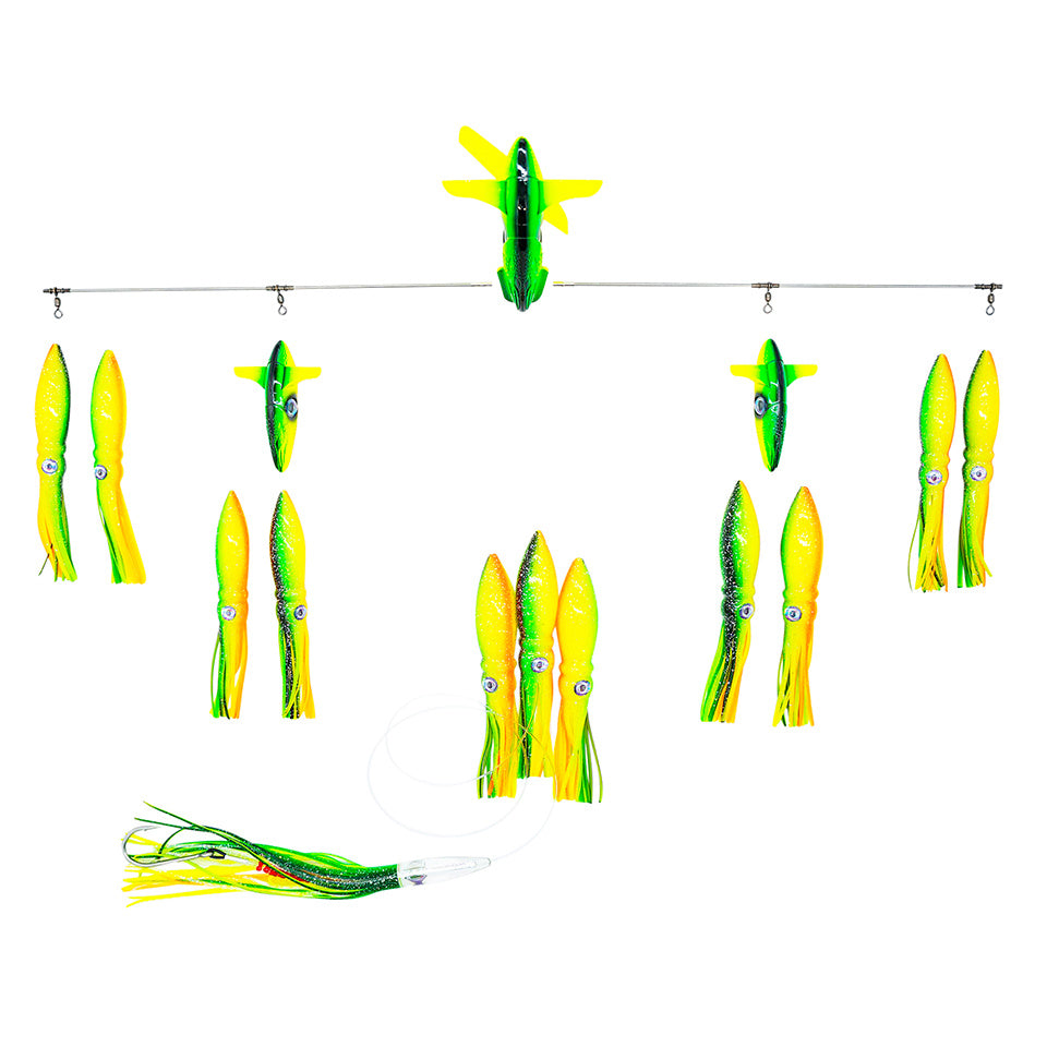 Chatter Lures 36" Wingman Side Tracker with 9" Shell Squid