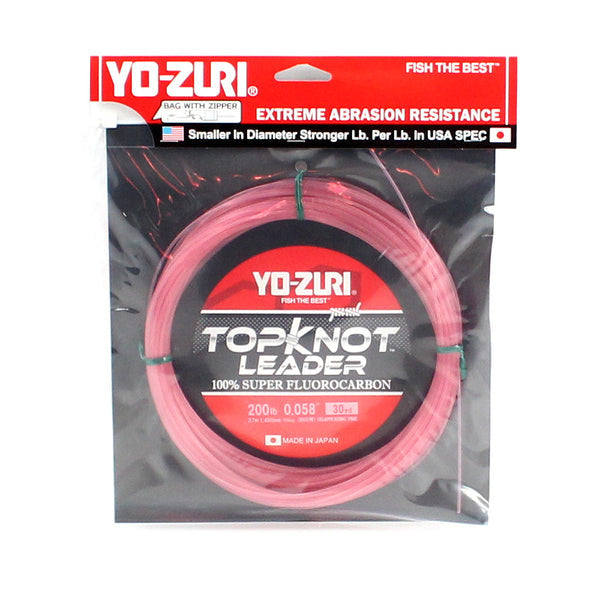 Yo-Zuri Topknot Fluorocarbon Leader Pink 30 Yard Spool
