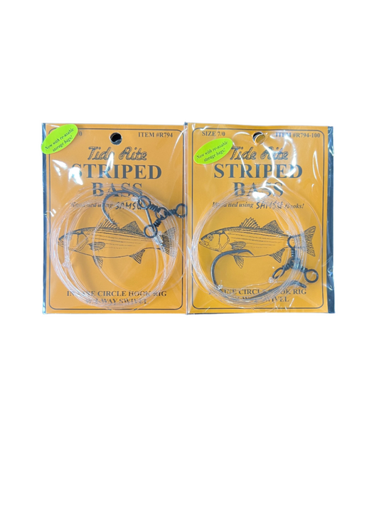 Tide Rite Striped Bass Inline Circle Hook 3-Way Circle Hook #R794