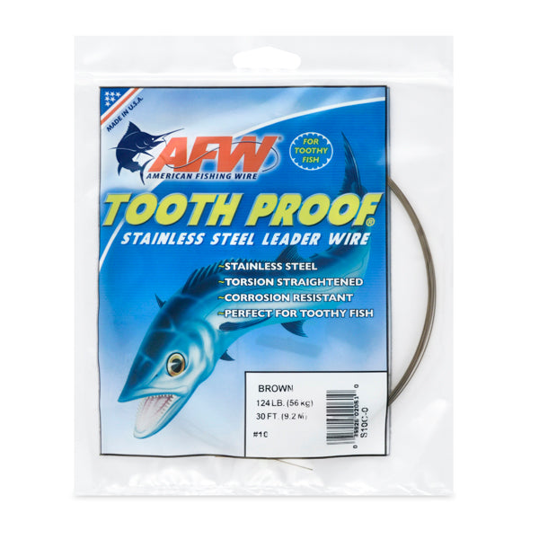 AFW Tooth Proof Stainless Steel Single Strand Wire Leader