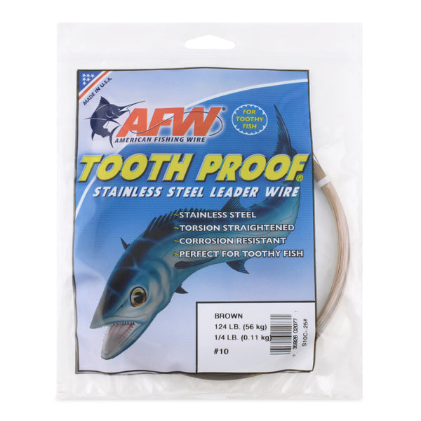 AFW Tooth Proof Stainless Steel Single Strand Wire Leader