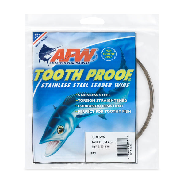 AFW Tooth Proof Stainless Steel Single Strand Wire Leader