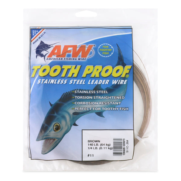 AFW Tooth Proof Stainless Steel Single Strand Wire Leader