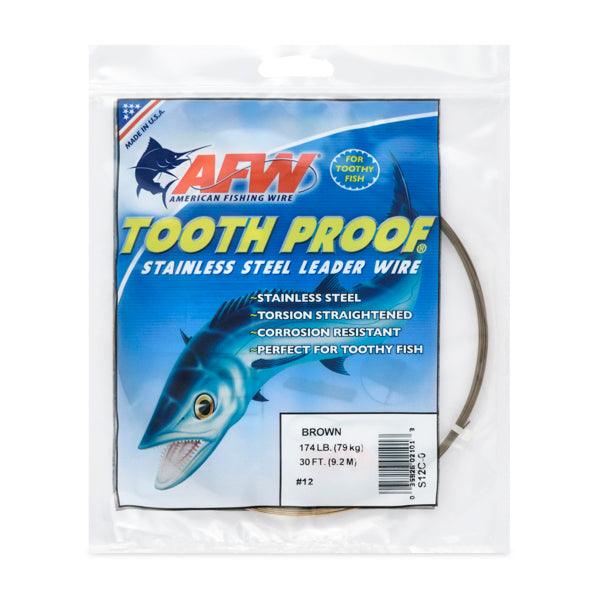 AFW Tooth Proof Stainless Steel Single Strand Wire Leader