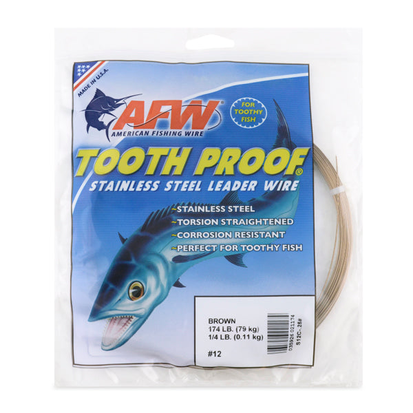 AFW Tooth Proof Stainless Steel Single Strand Wire Leader