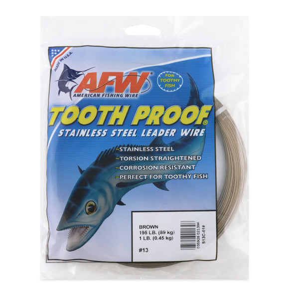 AFW Tooth Proof Stainless Steel Single Strand Wire Leader