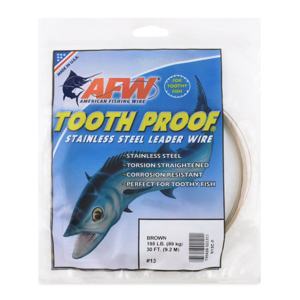 AFW Tooth Proof Stainless Steel Single Strand Wire Leader