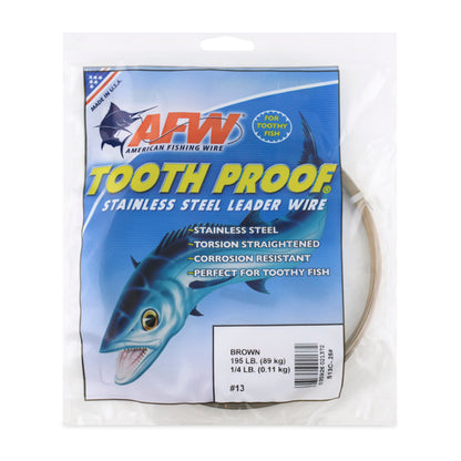 AFW Tooth Proof Stainless Steel Single Strand Wire Leader