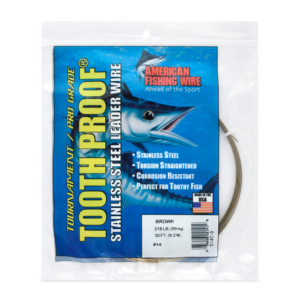AFW Tooth Proof Stainless Steel Single Strand Wire Leader