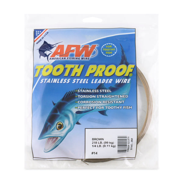 AFW Tooth Proof Stainless Steel Single Strand Wire Leader