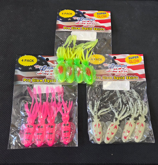 Run Off Pro Glow Squid Skirts