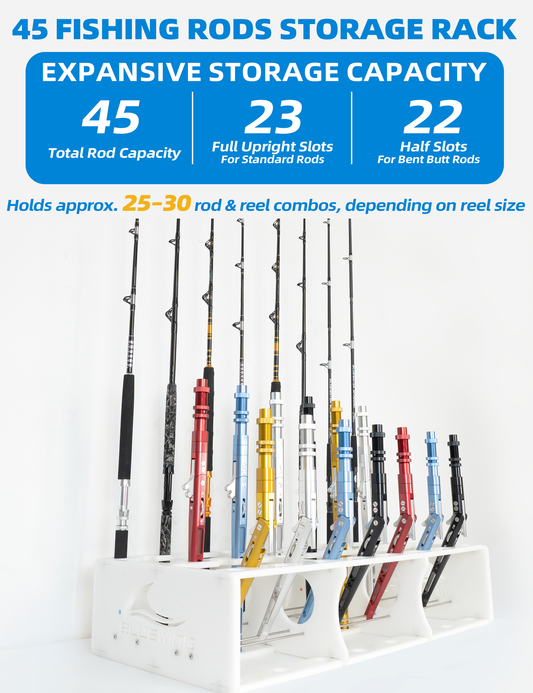 BLUEWING Fishing Rod Storage Rack Rod Holder
