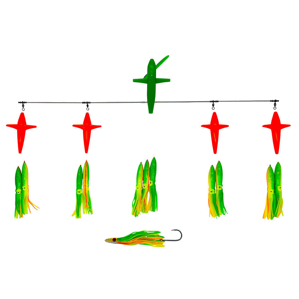 Chatter Lures 36" Side Tracker with 6" Floating Bulb Squid