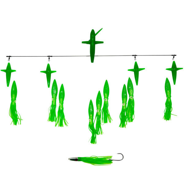 Chatter Lures 36" Side Tracker with 9" Floating Bulb Squid