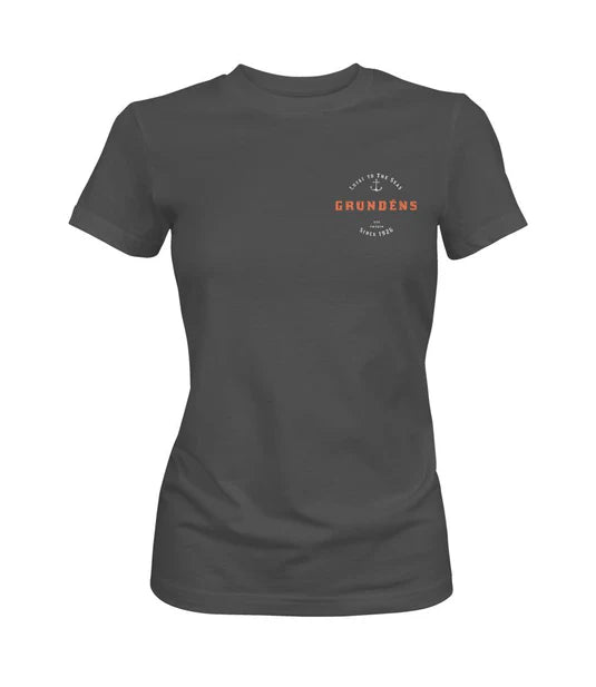 Grunden's Women's Rope Knot SS T-Shirt - Heather Charcoal
