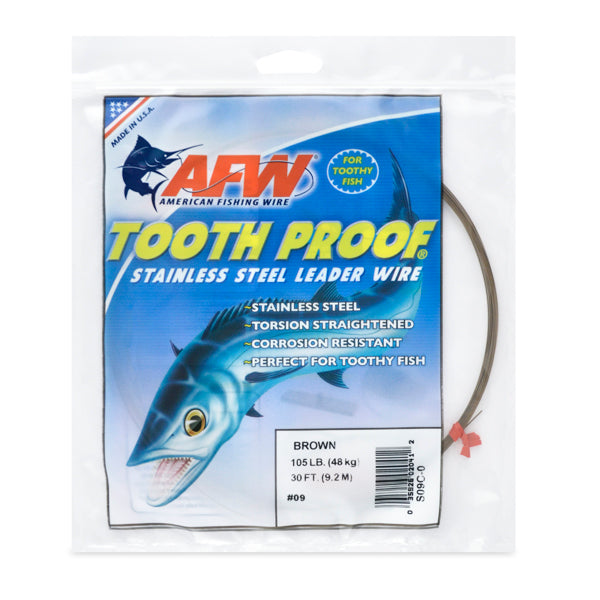 AFW Tooth Proof Stainless Steel Single Strand Wire Leader