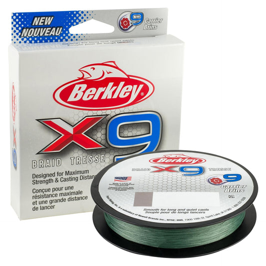 Berkley x9 Braid Filler Spool Low Vis Green