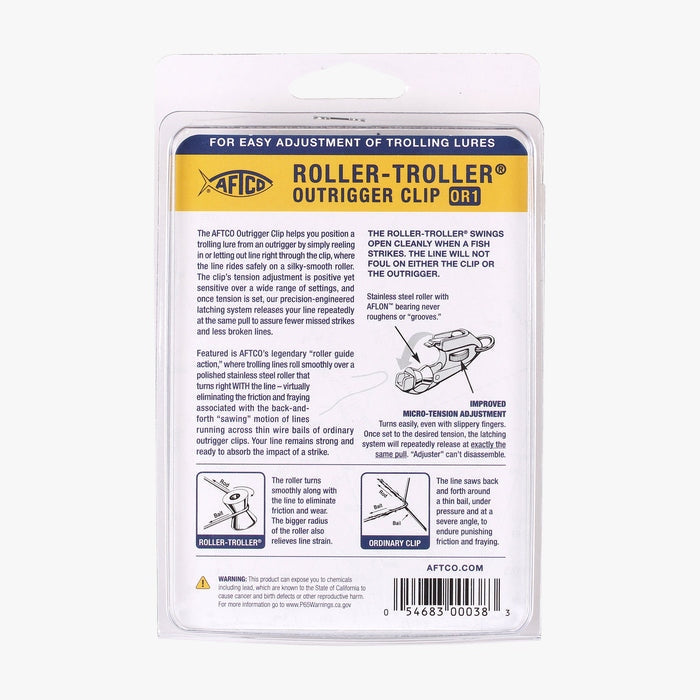 Aftco Roller-Troller Outrigger Clip OR1