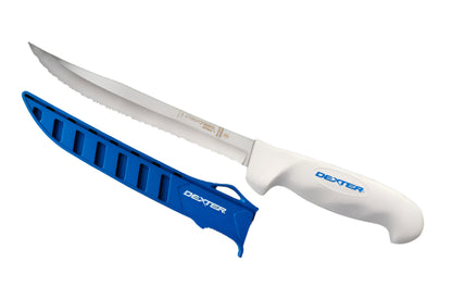 Dexter Outdoors® SG142-8TEEG 8 inch SOFGRIP® Tiger Edge Scalloped Knife with Edge Guard