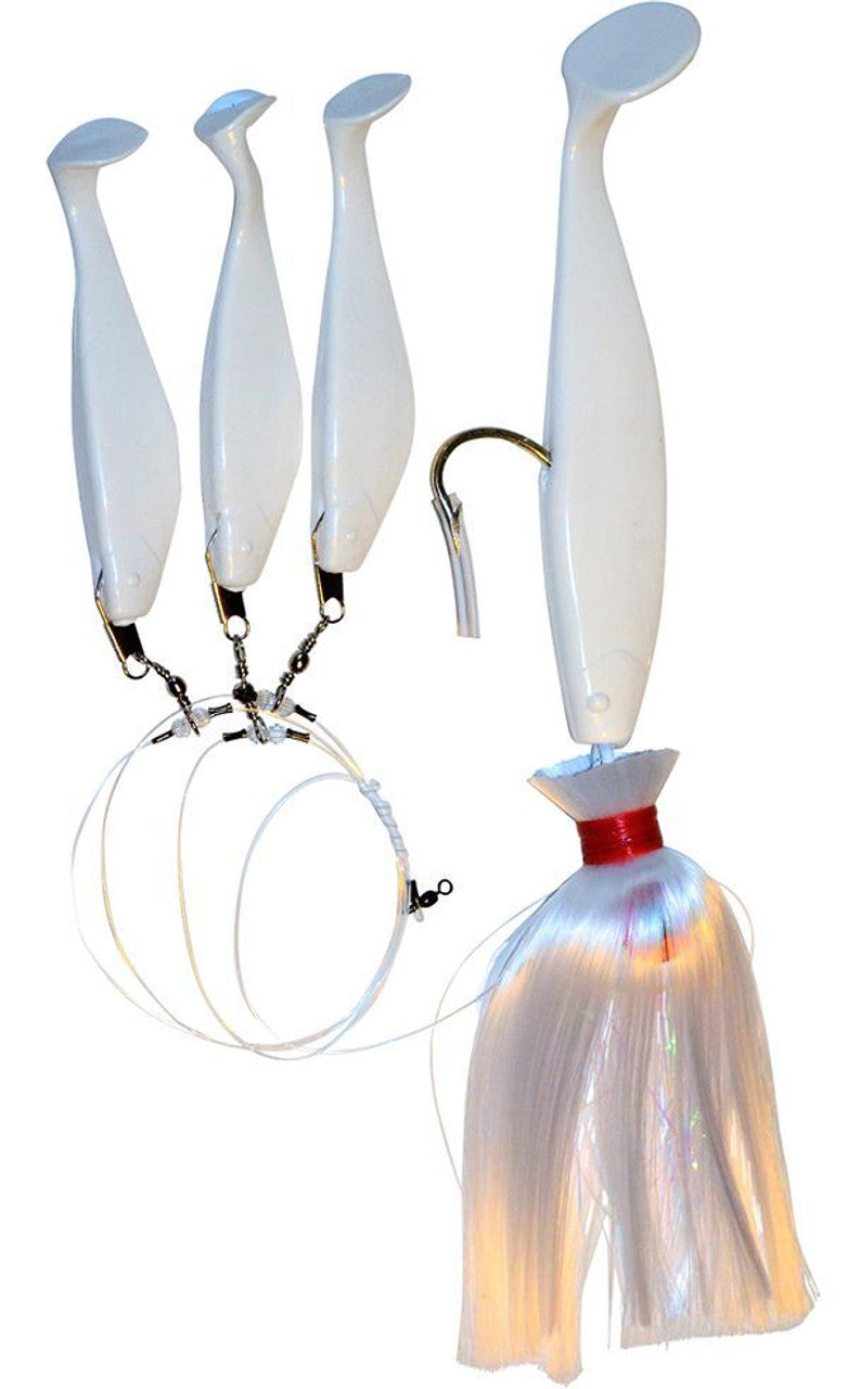 Blue Water Candy 60643 Striper Candy Chain 24oz. MoJo White
