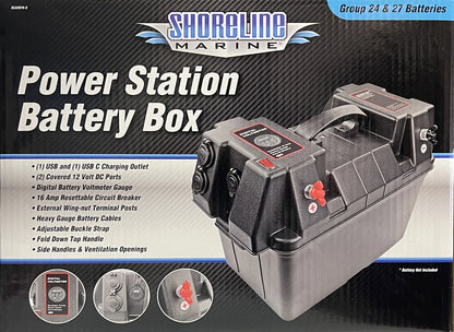 Battery Box Fish Shoreline Marine Power Station Battery Box – Capitol Fishing Tackle Company