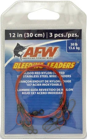 AFW Surflon Nylon Coated 1x7 Pre Rigged Stainless Steel Leader