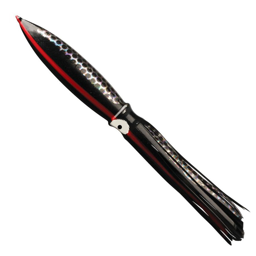 bulb squid fishing lures Fathom Offshore St40-224 Trolling Skirt 11" Rainbow Yellow daisy chains Black Bulb Squid - 10
